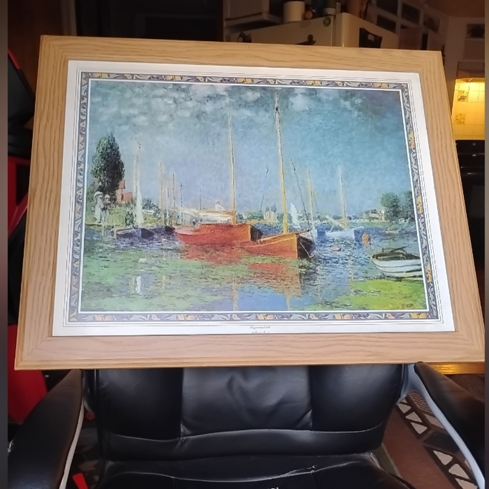 Red Boats, Argenteuil (1875) by Claude Monet Painting
